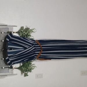 Lilly Rose women's size L belted striped romper